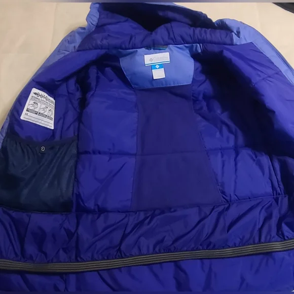 Columbia Girls' Crash Out Snow Jacket in light & dark purple, size Large - Picture 8 of 14